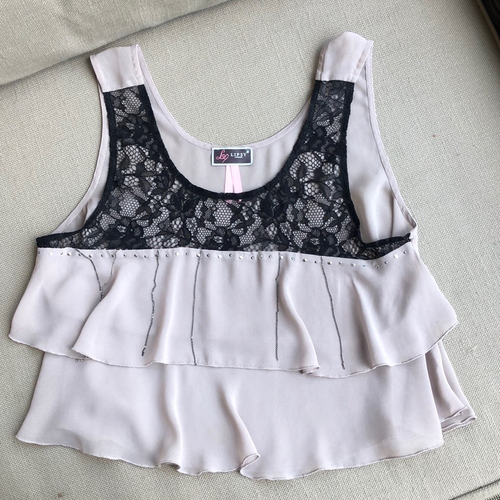 Lipsy London crop satin shirt !